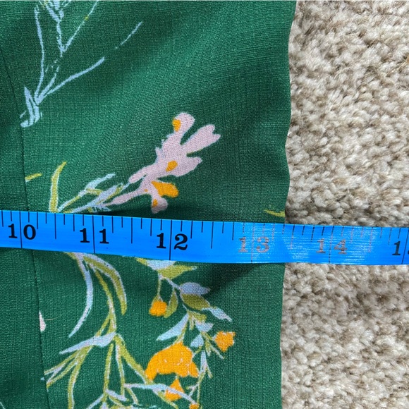 Urban Outfitters April Tie-Back Midi Slip Dress, Small, Green Floral EUC - Picture 9 of 12